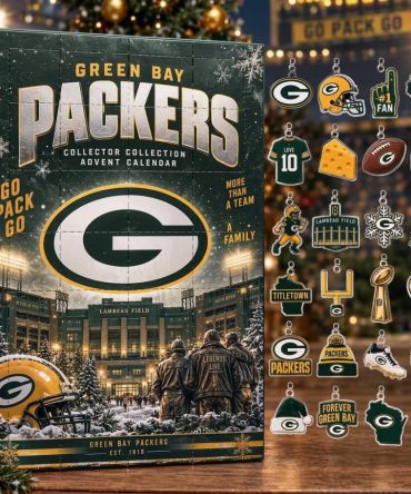 Green Bay Packers Advent Calendar 2026 24 Day Christmas Countdown Box Packers Fans Gift, 3D Acrylic Collectibles