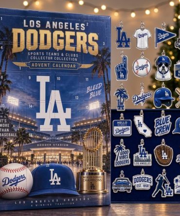 Los Angeles Dodgers Christmas Advent Calendar Christmas Eve Countdown Football Fans Gift, 3D Acrylic Collectibles