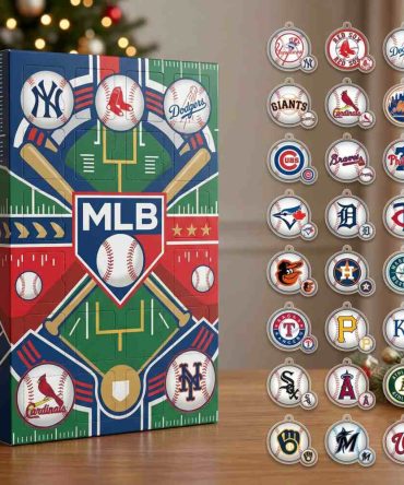 Mlb Team Advent Calendar 2026 24 Day Christmas Countdown Box Football Fans Gift, 3D Acrylic Collectibles