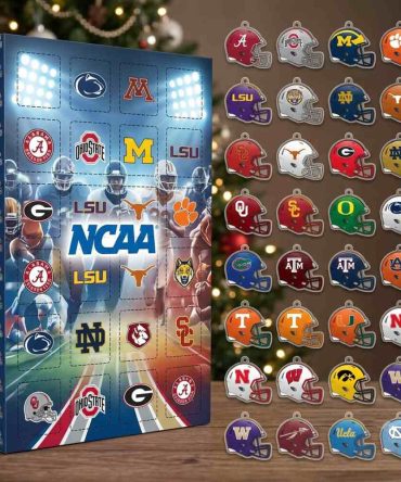 Ncaa Football Team Advent Calendar 2026 Christmas Countdown Gifts For Xmas, 3D Acrylic Collectibles