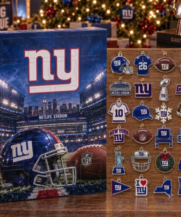 New York Giants Advent Calendar 24 Day Christmas Countdown Sports Fans Gift, 3D Acrylic Collectibles
