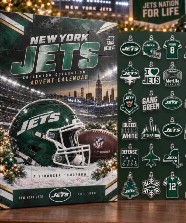 New York Jets Advent Calendar 2026 24 Ornaments Christmas Countdown Holiday Decor, 3D Acrylic Collectibles