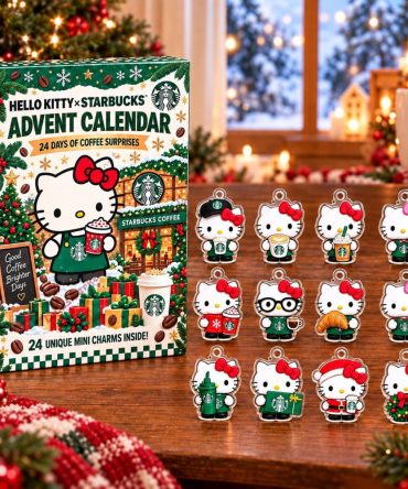Hello Kitty X Starbucks 2026 Christmas Advent Calendar 24 Days Of Coffee Surprises Gifts Idea, 3D Acrylic Collectibles