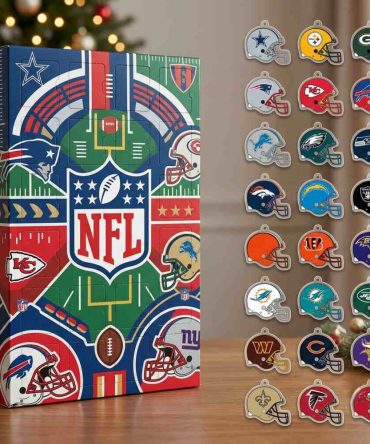 Nfl Team Advent Calendar 2026 24 Ornaments Christmas Countdown Sports Gift, 3D Acrylic Collectibles
