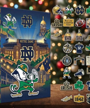 Notre Dame Fighting Irish Ncaa Advent Calendar 24 Ornaments Christmas Countdown Xmas Gift, 3D Acrylic Collectibles