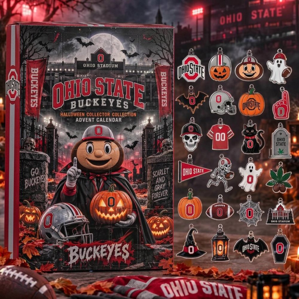 Ohio State Buckeyes Ncaa Advent Calendar 2026 Ornaments Halloween Countdown Sports Gift, 3D Acrylic Collectibles