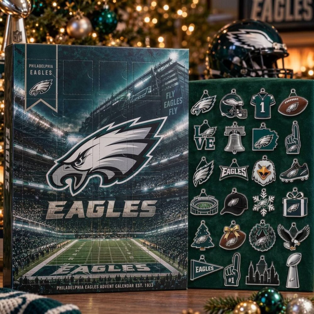 Philadelphia Eagles Advent Calendar 2026 Ornaments Christmas Countdown Fans Gift Idea, 3D Acrylic Collectibles