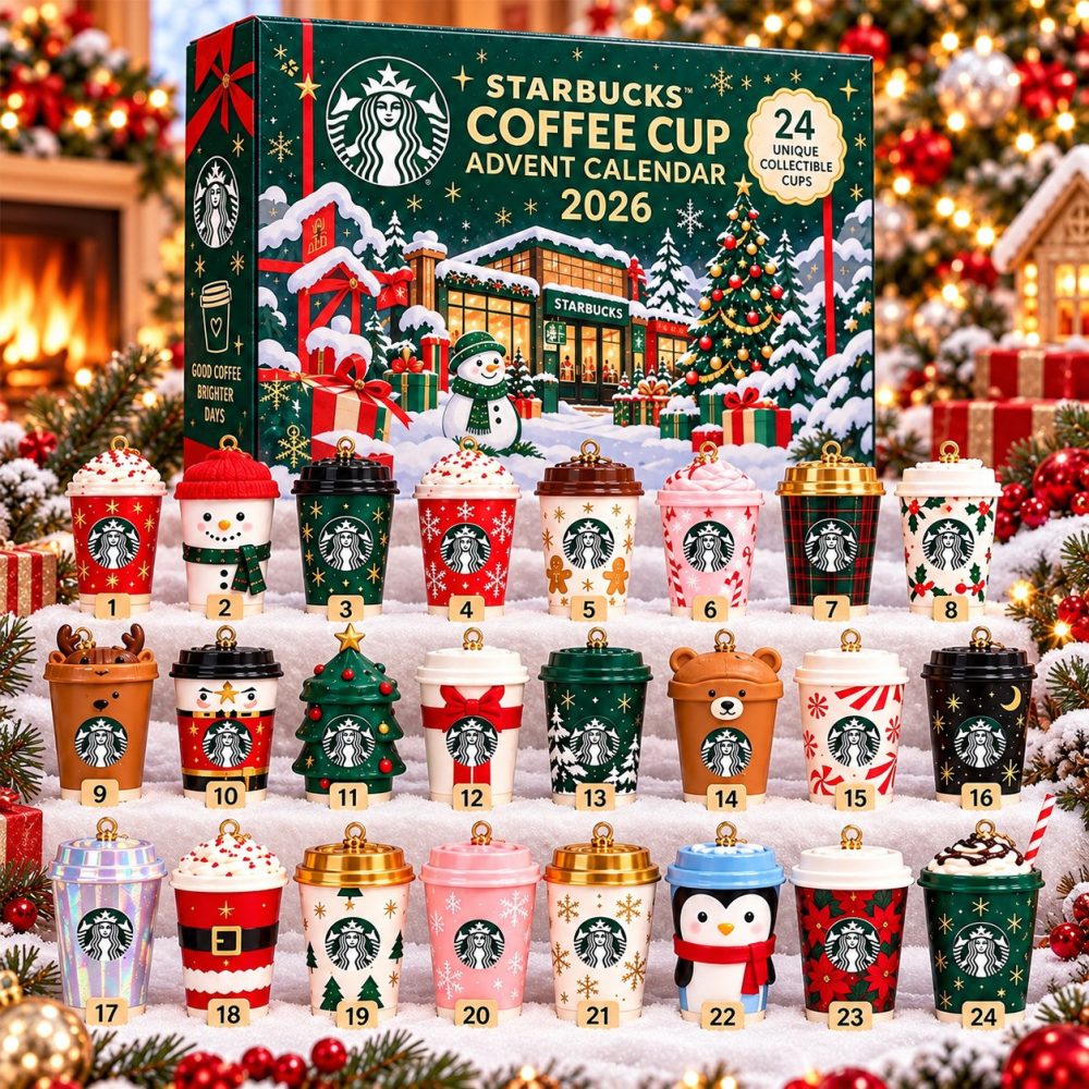 Starbucks Coffee Cup Advent Calendar 2026 Christmas Gifts Idea For Coffee Lovers, 3D Acrylic Collectibles