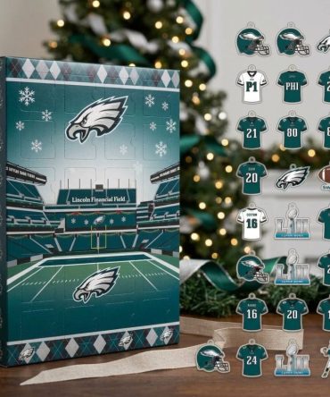 Philadelphia Eagles Nfl Advent Calendar 24 Ornaments Christmas Countdown Eagles Fans Gift, 3D Acrylic Collectibles