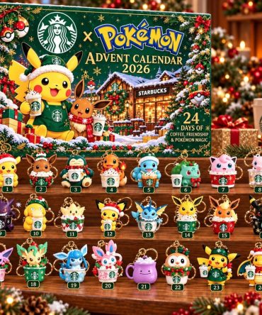 Starbucks Coffee X Pokemon Advent Calendar 2026 24 Days Countdown Christmas Gifts Idea, 3D Acrylic Collectibles