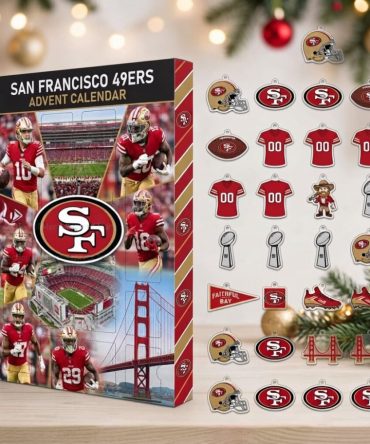 San Francisco 49Ers Nfl Advent Calendar 24 Ornaments Christmas Countdown Fans Gift, 3D Acrylic Collectibles