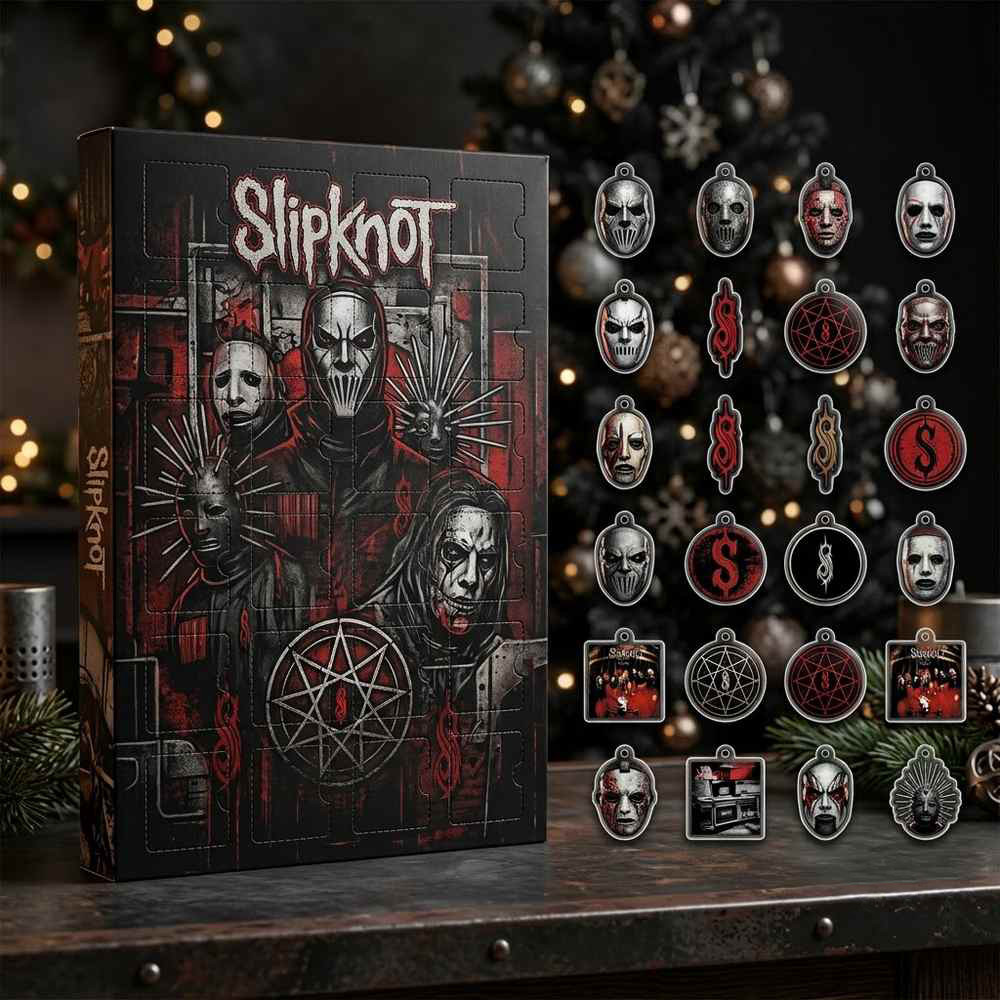 Slipknot Masks Logo Gothic Christmas Advent Calendar 24 Day Christmas Countdown Xmas Gift, 3D Acrylic Collectibles