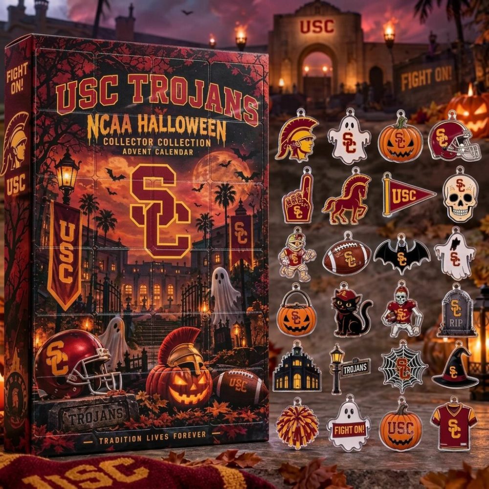 Usc Trojans Ncaa Calendar 2026 24 Ornaments Halloween Countdown Box Football Fans Gift, 3D Acrylic Collectibles