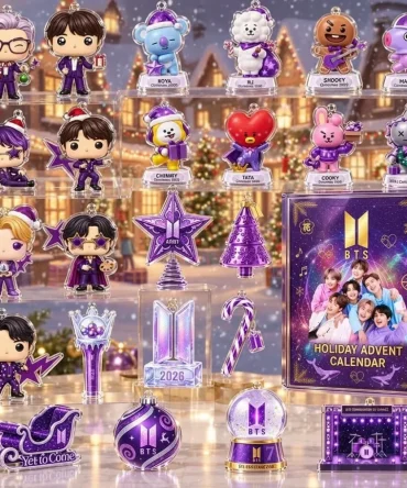Bts Christmas 2026 Advent Calendar Christmas Eve Countdown Xmas Gifts For Army, 3D Acrylic Collectibles