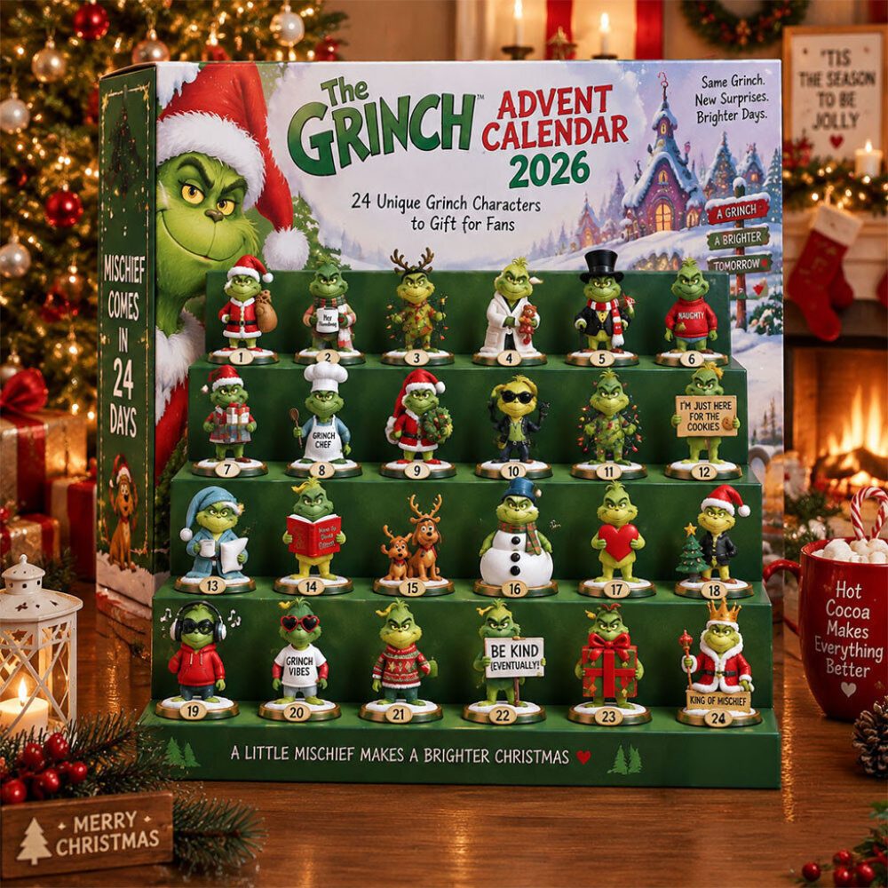 The Grinch Advent Calendar 2026 24 Unique Grinch Character Christmas Ornaments Gift For Fans