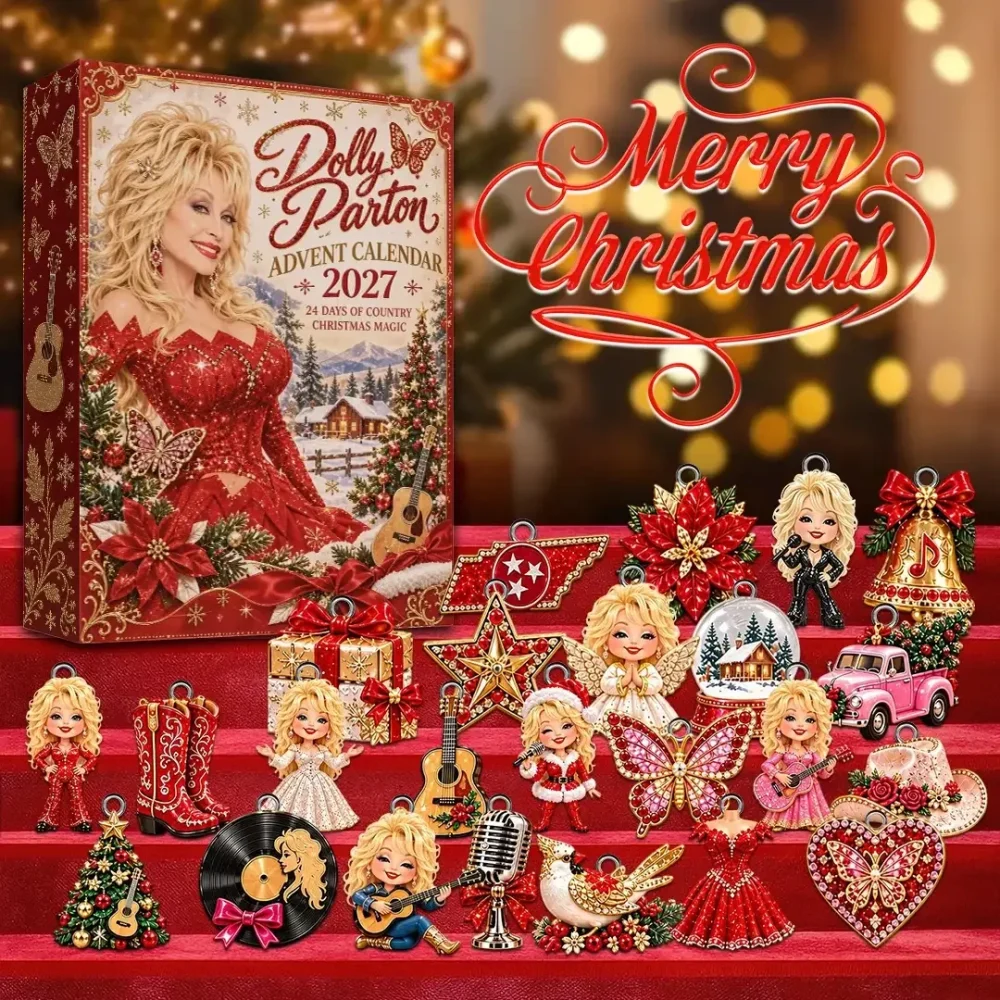 Dolly Parton Memorial Christmas Advent Calendar Holiday Decor Xmas Gift For Dolly Parton Lovers