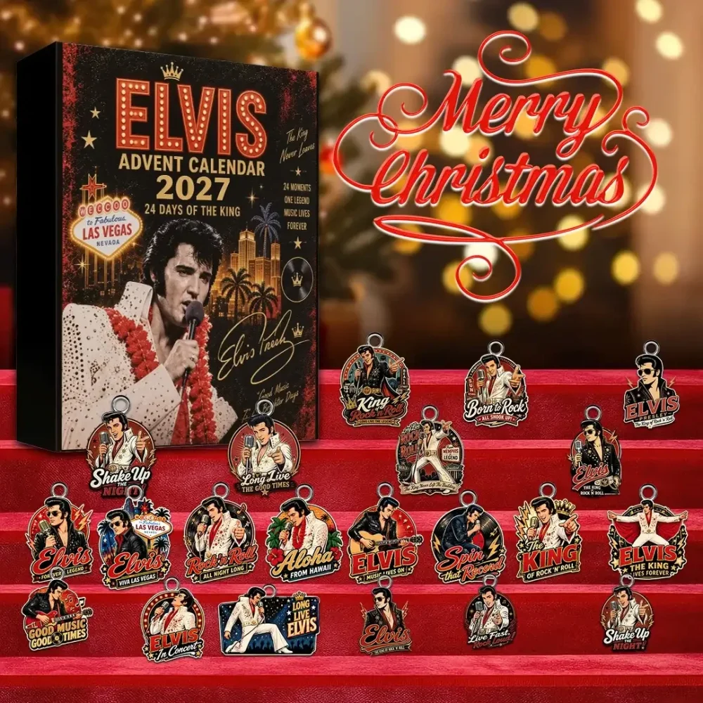 Elvis Presley Christmas Advent Calendar House Decor Xmas Gifts For Elvis Presley Lovers