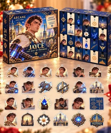 Arcane Jayce Man Of Progress 24 Progress Pieces Advent Calendar Xmas Calendar Lol Lovers Presents, 3D Acrylic Collectibles