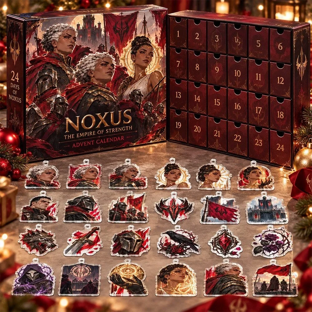 Arcane Noxus Empire Of Strength Advent Calendar 2026 Holiday Countdown Gifts For Gamers, 3D Acrylic Collectibles