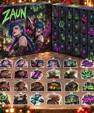 Arcane Zaun Undercity 2026 Advent Calendar Christmas Countdown Gifts For Lol Fans, 3D Acrylic Collectibles