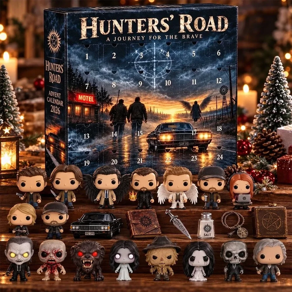 Supernatural Hunters Road Christmas Advent Calendar 2026 Xmas Countdown Gift For Fans, 3D Acrylic Collectibles