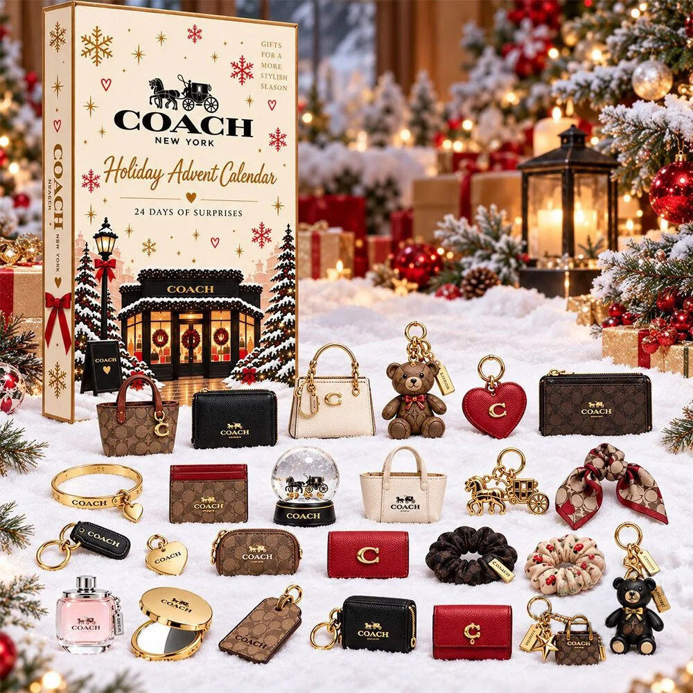 Coach Holiday Advent Calendar 2026 24 Days Christmas Countdown Gift For Fans, 3D Acrylic Collectibles