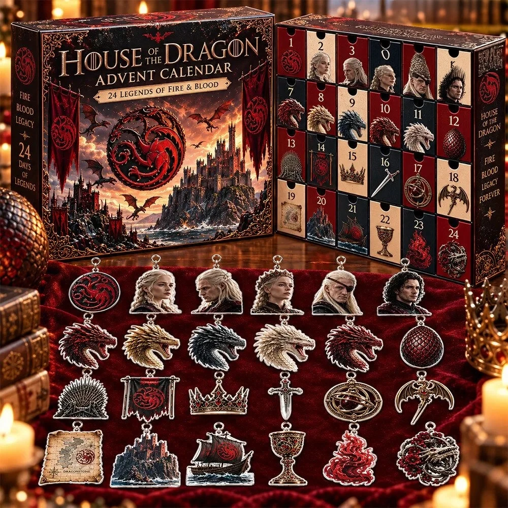 House Of The Dragon 24 Fire Blood 2026 Advent Calendar Christmas Eve Countdown Xmas Gifts, 3D Acrylic Collectibles