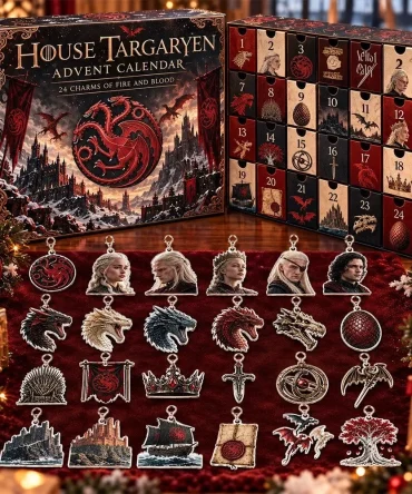 House Targaryen 24 Fire Blood Fan Advent Calendar Christmas Eve Countdown Xmas Gift Ideas, 3D Acrylic Collectibles