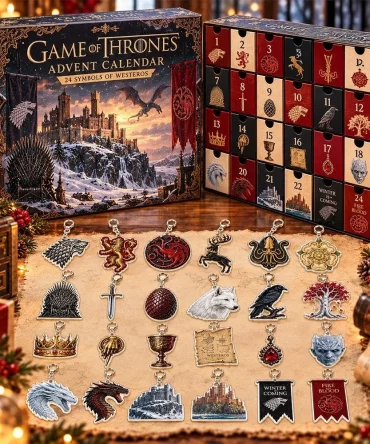 Game Of Thrones 24 Westeros Symbols Advent Calendar Xmas Countdown Gifts For Game Of Thrones Lover, 3D Acrylic Collectibles