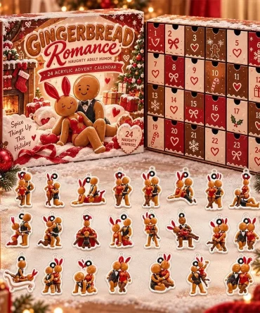 Gingerbread Naughty Romance Adult 2026 Christmas Advent Calendar Xmas Countdown Gift Ideas, 3D Acrylic Collectibles