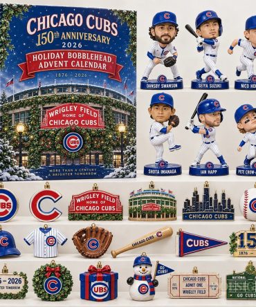 Chicago Cubs 150 Years Holiday Bobblehead Advent Calendar Holiday Decor Sports Gift, 3D Acrylic Collectibles