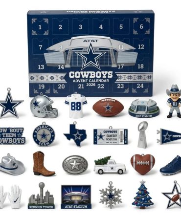 Dallas Cowboys 2026 Advent Calendar 24 Day Holiday Countdown Xmas Gifts, 3D Acrylic Collectibles