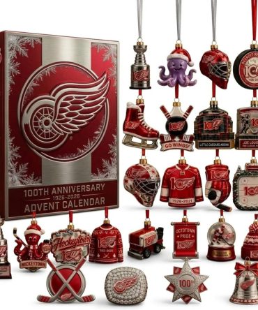 Detroit Red Wings 100Th Anniversary Advent Calendar 24 Day Christmas Countdown Fans Gift, 3D Acrylic Collectibles