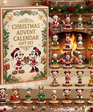 Disney Mickey And Friends Christmas Advent Calendar Holiday Decor Best Gifts For Xmas, 3D Acrylic Collectibles