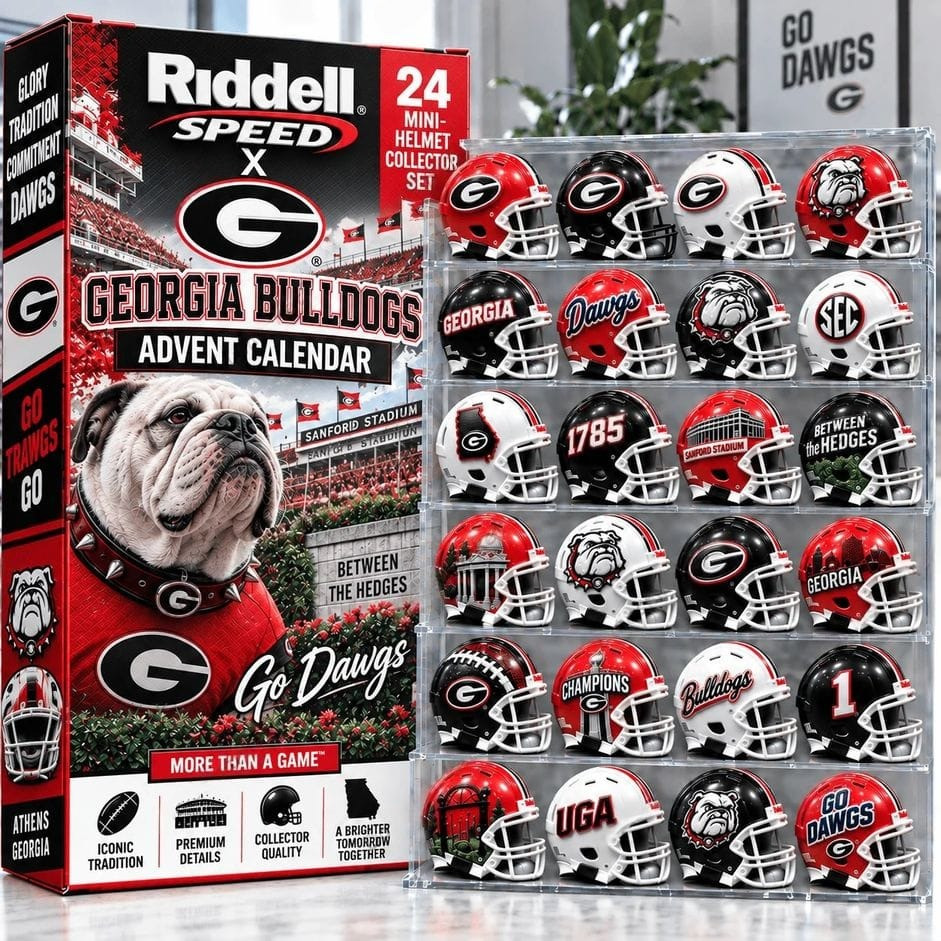 Georgia Bulldogs Christmas 2026 Advent Calendar 24 Day Christmas Countdown Box Fans Gift, 3D Acrylic Collectibles