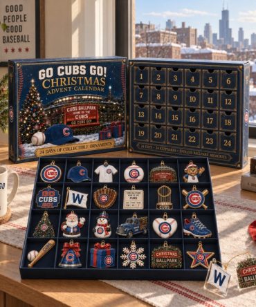 Go Cubs Go Baseball Christmas 2026 Advent Calendar Holiday Decor Sports Fans Gift, 3D Acrylic Collectibles