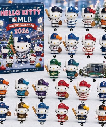 Hello Kitty Mlb Advent Calendar 24 Day Christmas Countdown Hello Kitty Lover Gift, 3D Acrylic Collectibles