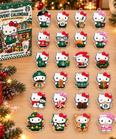 Hello Kitty X Starbucks 2026 Advent Calendar 2026 Christmas Countdown Hello Kitty Lover Gift, 3D Acrylic Collectibles