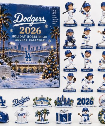 Los Angeles Dodgers 2026 Holiday Bobblehead Advent Calendar Xmas Countdown Fans Gift, 3D Acrylic Collectibles