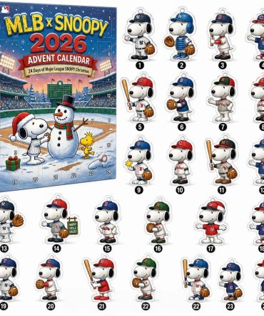 Major League Baseball X Snoopy Advent Calendar 24 Day Christmas Countdown Baseball Fans Gift, 3D Acrylic Collectibles