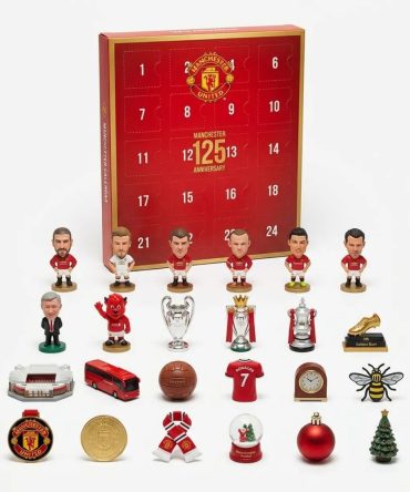 Manchester United 125Th Anniversary Advent Calendar Christmas Countdown Gift For Brother, 3D Acrylic Collectibles