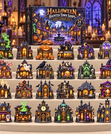Halloween Village Advent Calendar 2026 Christmas Halloween Gift For Horror Fan, 3D Acrylic Collectibles