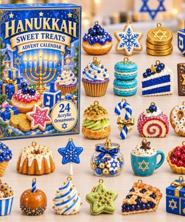 Hanukkah Sweet Treats Advent Calendar 2026 Christmas Gift For Dad, 3D Acrylic Collectibles