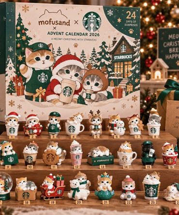 Mofusand X Starbucks Advent Calendar 2026 24 Day Christmas Countdown Box Gift For Mom, 3D Acrylic Collectibles