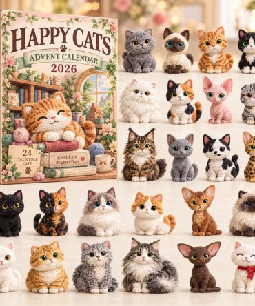 Happy Cats Advent Calendar 2026 24 Collectible Christmas Gift For Cat Lovers, 3D Acrylic Collectibles
