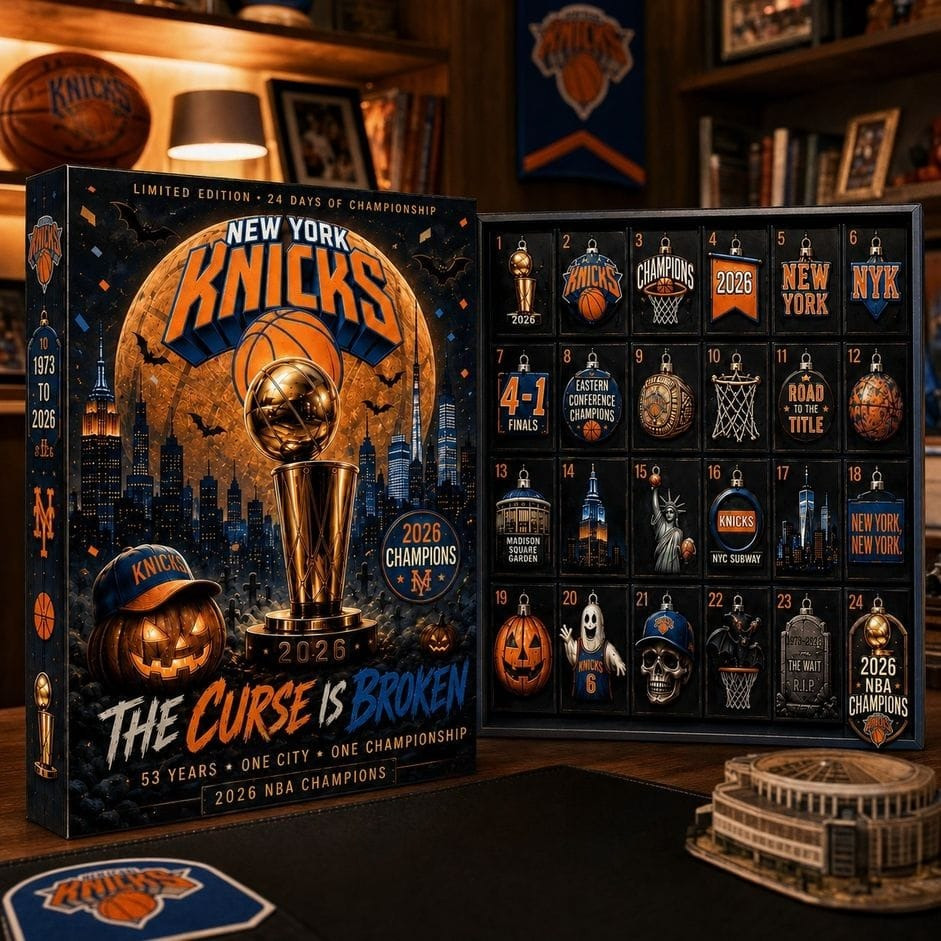New York’S Knicks The Curse Is Broken Christmas 2026 Advent Calendar Xmas Countdown Sports Gift, 3D Acrylic Collectibles