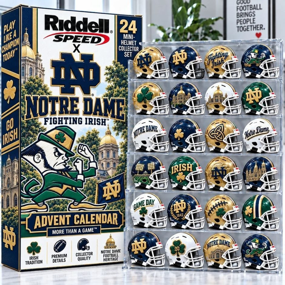 Notre Dame Fighting Irish Christmas 2026 Advent Calendar 24 Day Xmas Countdown Besties Gift, 3D Acrylic Collectibles