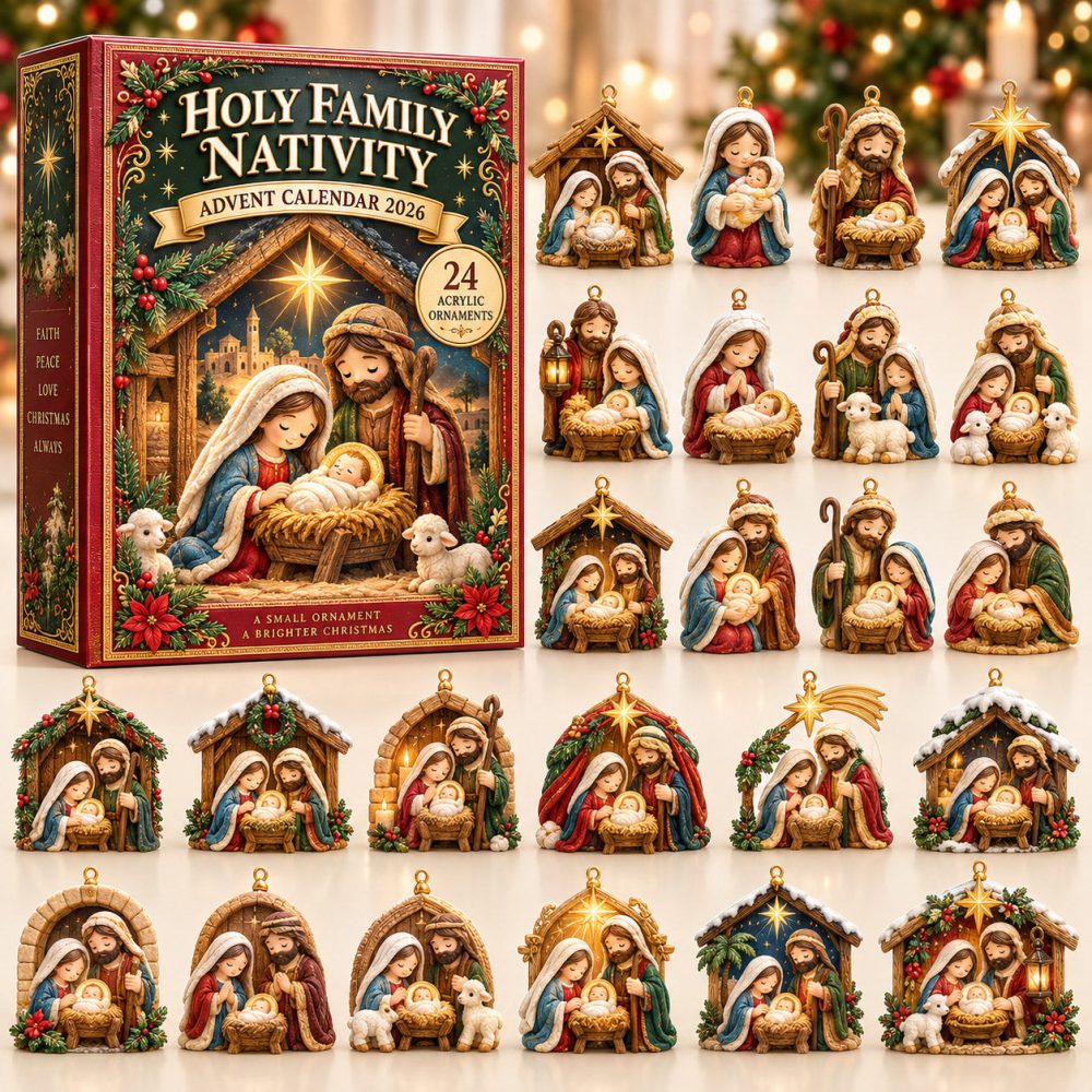 Holy Family Advent Calendar 2026 Christmas Gift For Christian, 3D Acrylic Collectibles