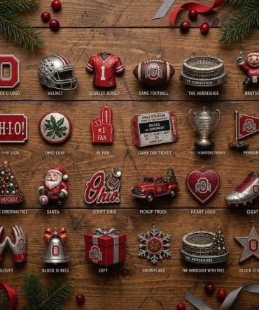 Ohio State Buckeyes Christmas 2026 Advent Calendar 24 Day Christmas Countdown Box Dad Gift, 3D Acrylic Collectibles