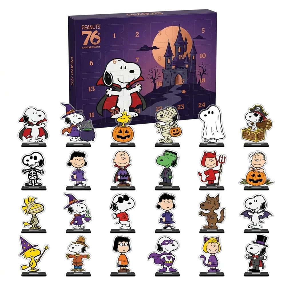 Peanuts Snoopy 76Th Anniversary Advent Calendar 24 Day Halloween Countdown Gift For Sister, 3D Acrylic Collectibles